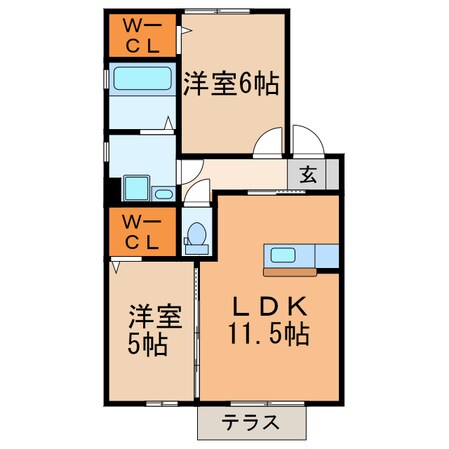 サンハイツ雅の物件間取画像